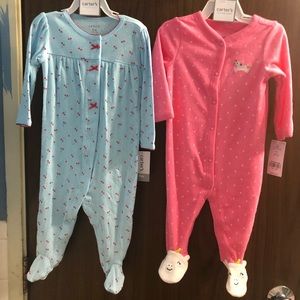 NWT Carter’s Snap up Sleepers 6 & 9 Months